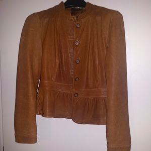 Tan leather jacket - SOLD