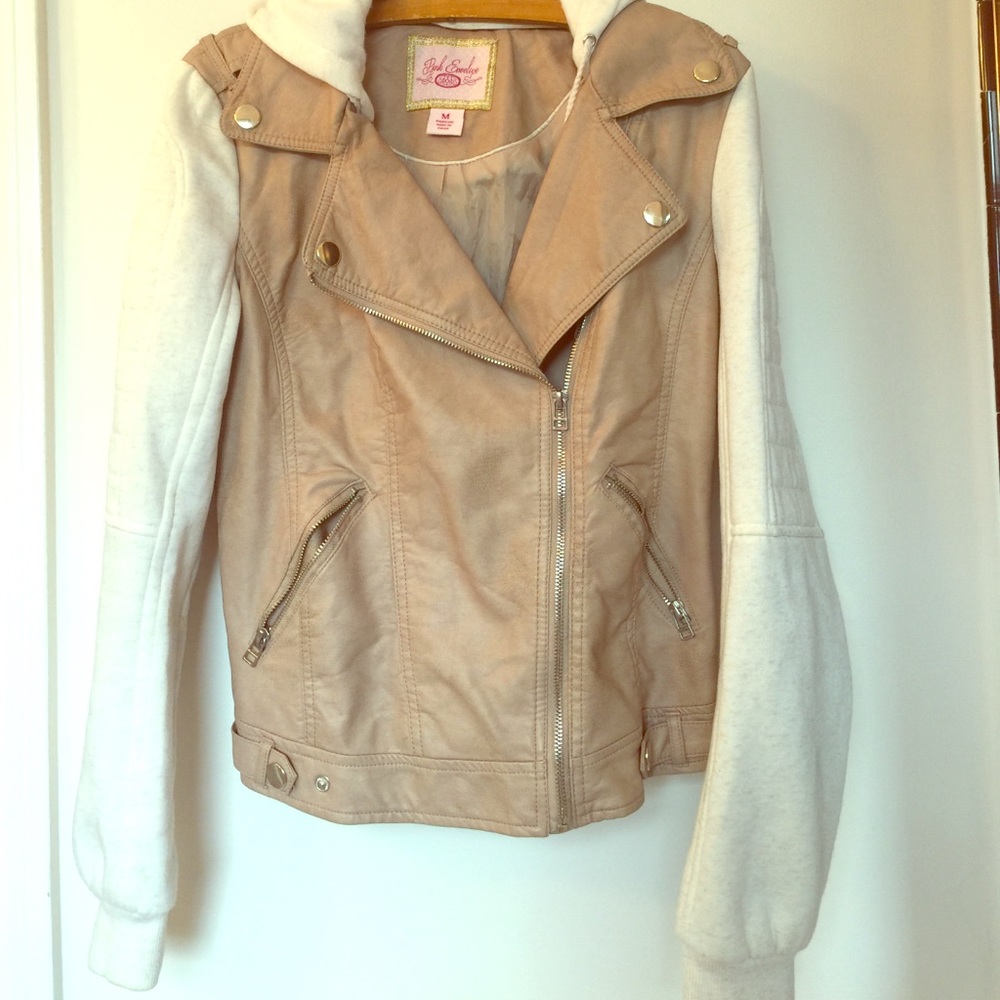 Medium faux leather jacket
