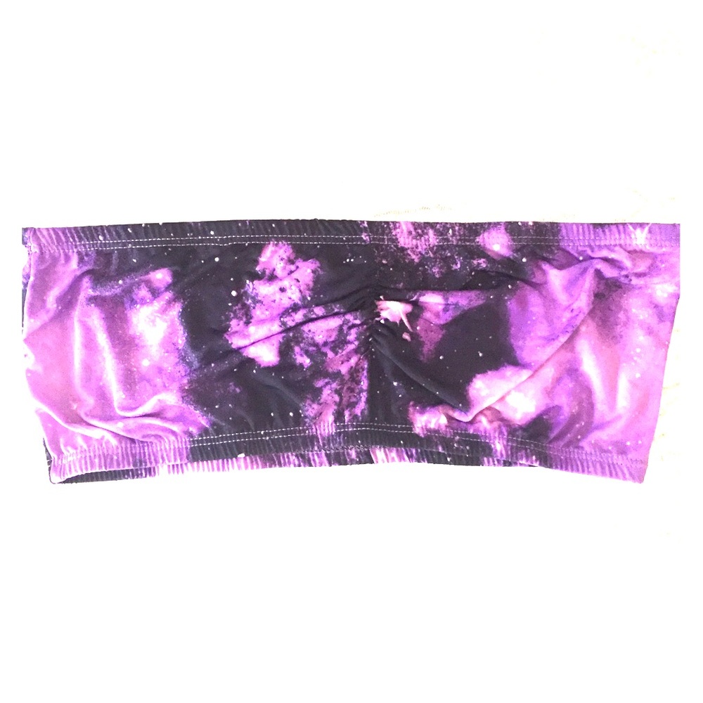 Purple Galaxy Bandeau Bra Tube Top