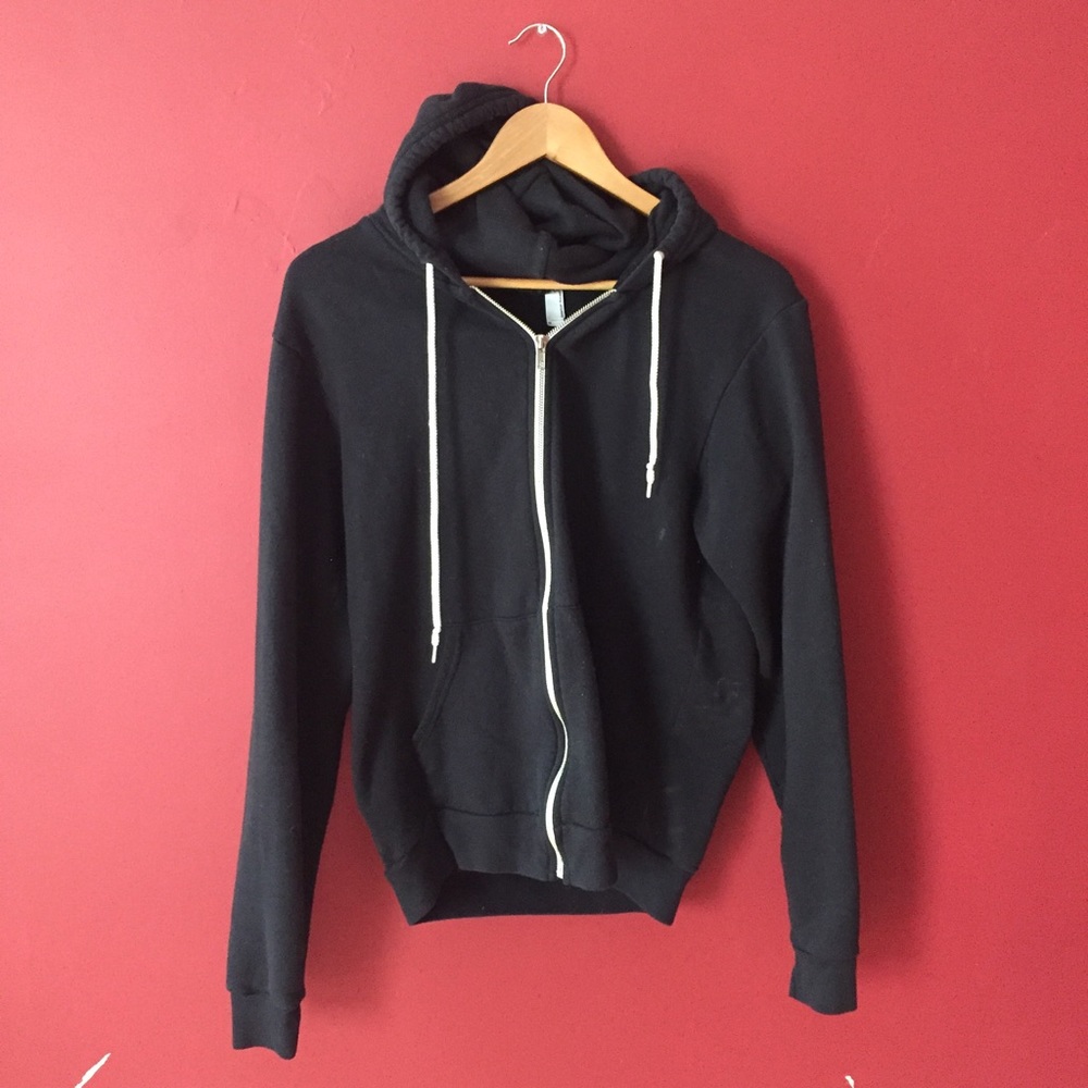 American Apparel black fleece hoodie