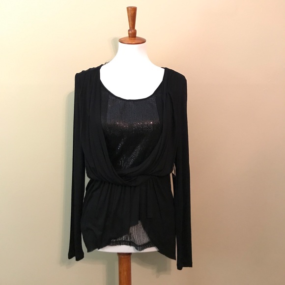 HPSequin Wrap Blouse - Picture 3 of 6
