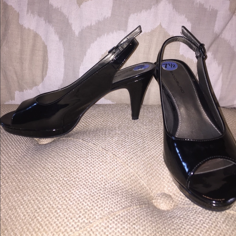 Bandolino Black Peep Toe Heels