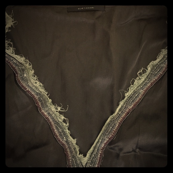 Elie Tahari beaded shirt - Picture 2 of 3