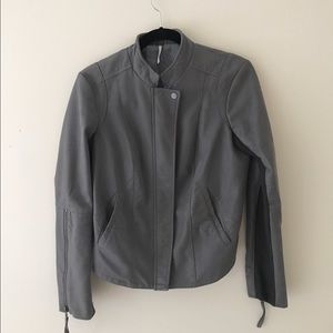 LOWEST PRICE 🌟 Free People Grey Leather Jacket