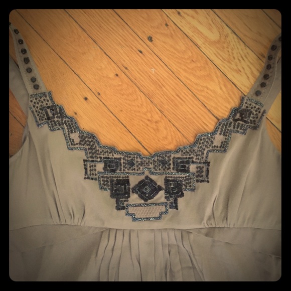 Elie Tahari beaded/sequin shirt - Picture 2 of 4