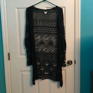 Mossimo long knit cardigan XS, navy color