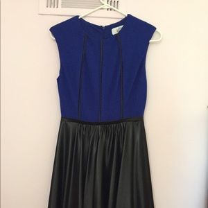 Vintage Badgley Mischka faux-leather dress, sz 2