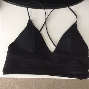Bikini top H&m black textured