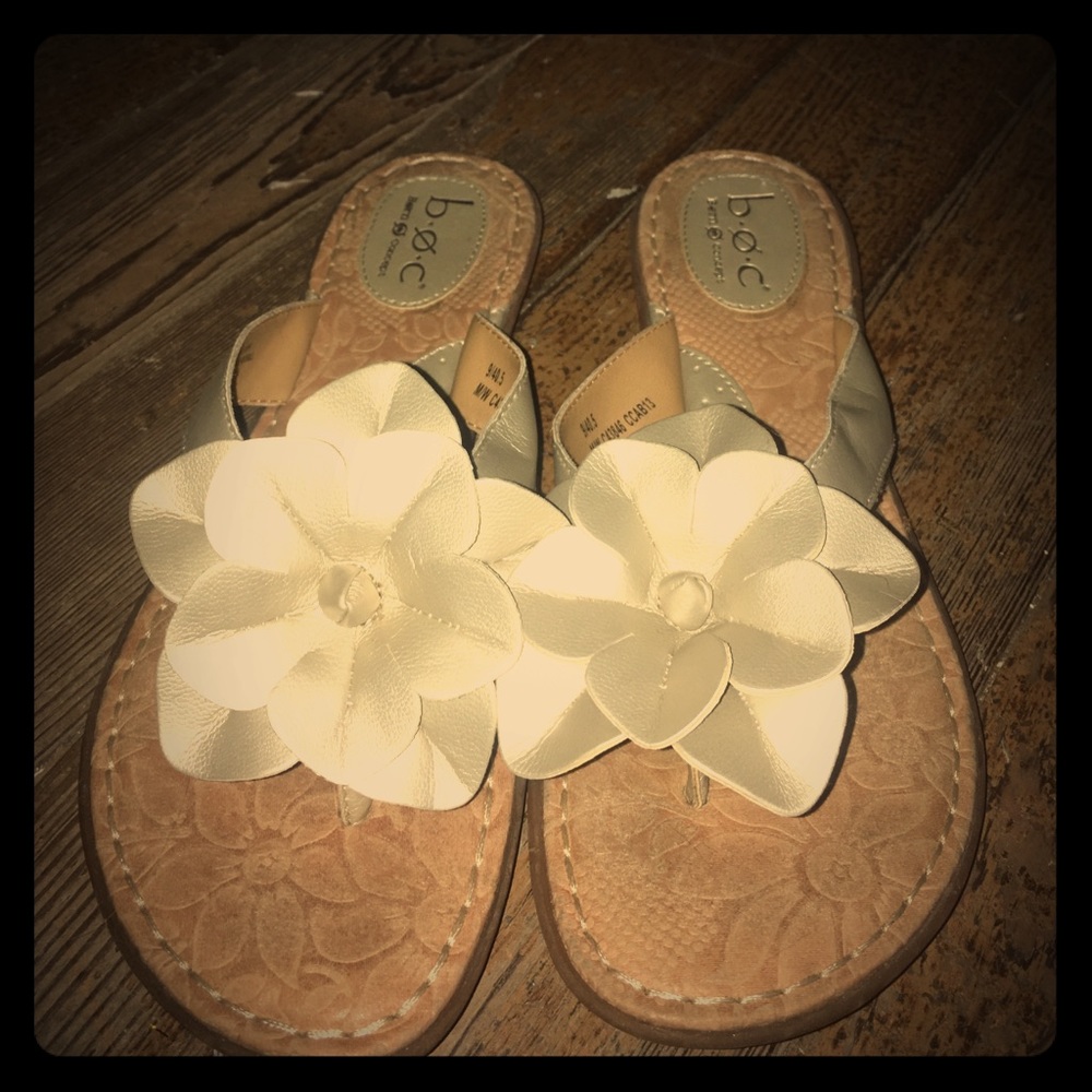 Champagne Flower Detail B.O.C. Sandals