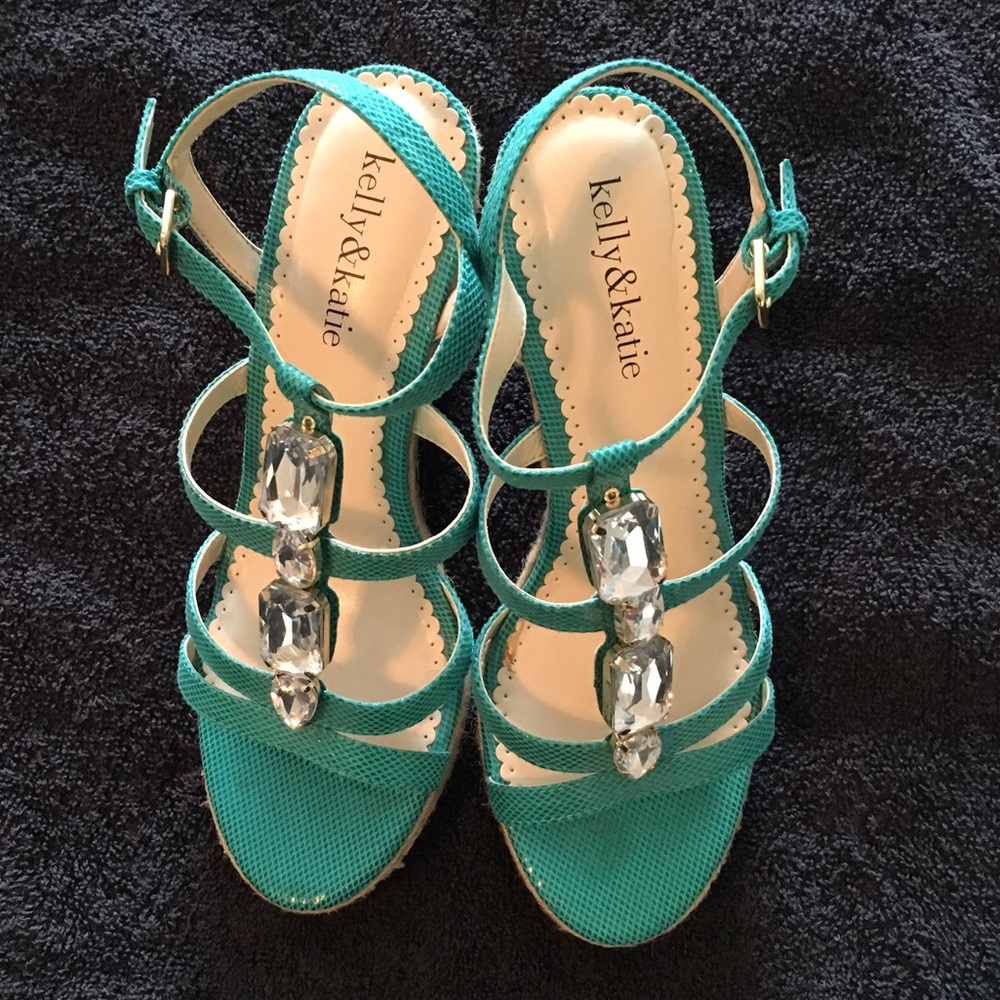 Kelly and Katie - Teal Espadrilles