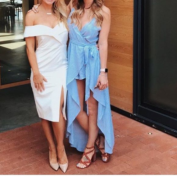 Striped Romper Maxi Dress - Picture 4 of 5