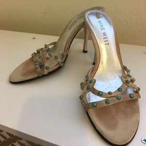 Nine West turquoise heels
