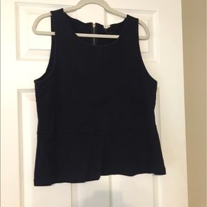 Peplum dark navy jcrew top