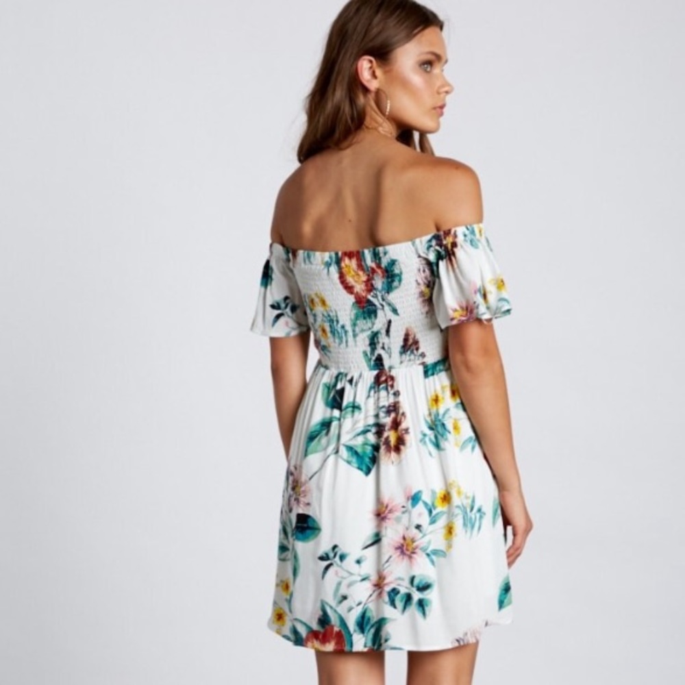 πFloral Smocked Off Shoulder Dress - Picture 6 of 6