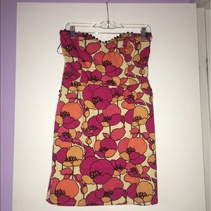 Strapless Judith March floral dress