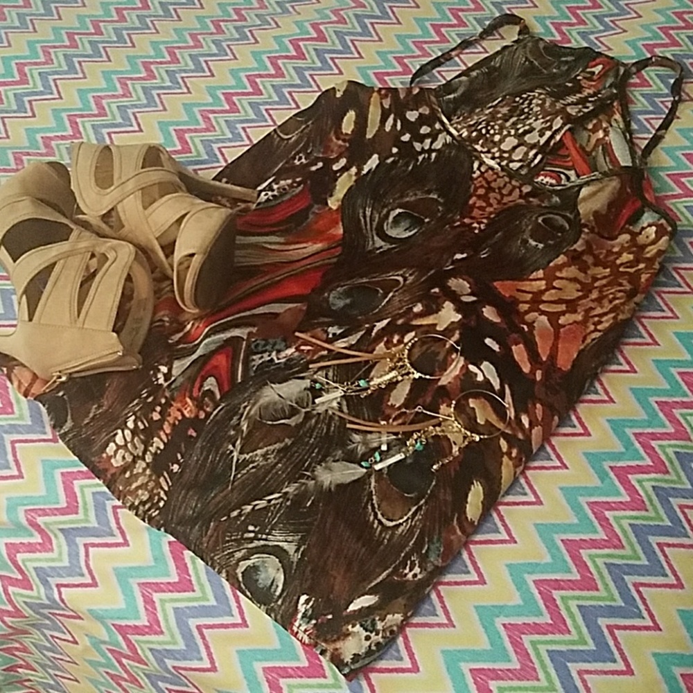 earth tone silky top