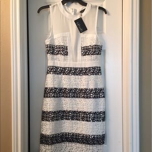 White and black dress