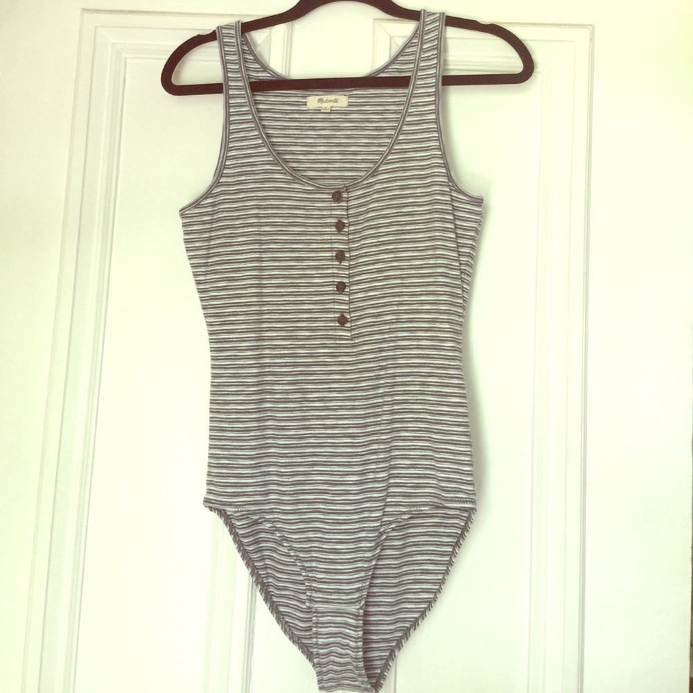 Striped Henley Bodysuit