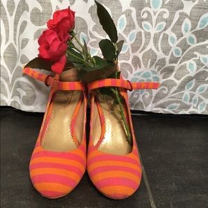Poetic License orange and pink heels