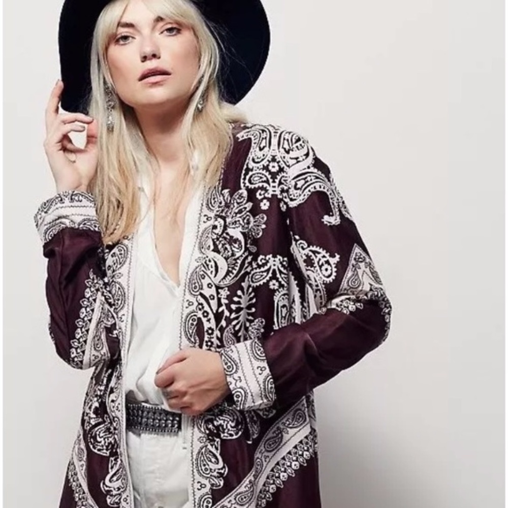 Free People bandana duster kimono