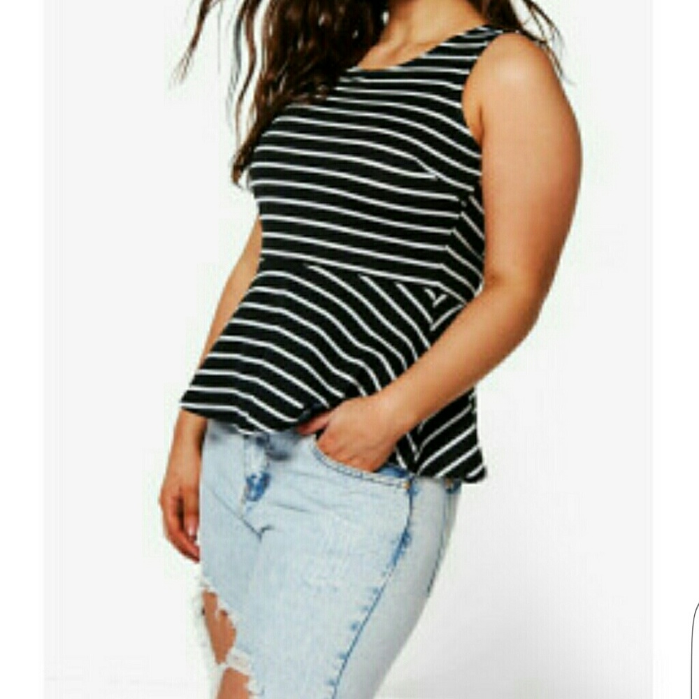 Plus size peplum top