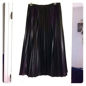 Faux Leather A-line Skirt NWT
