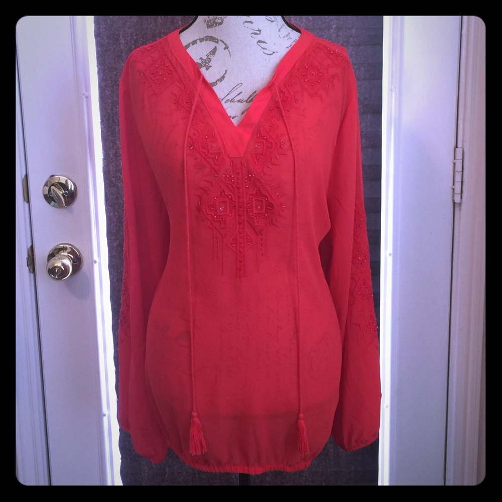 Lane Bryant: Aztec Print Blouse NWT