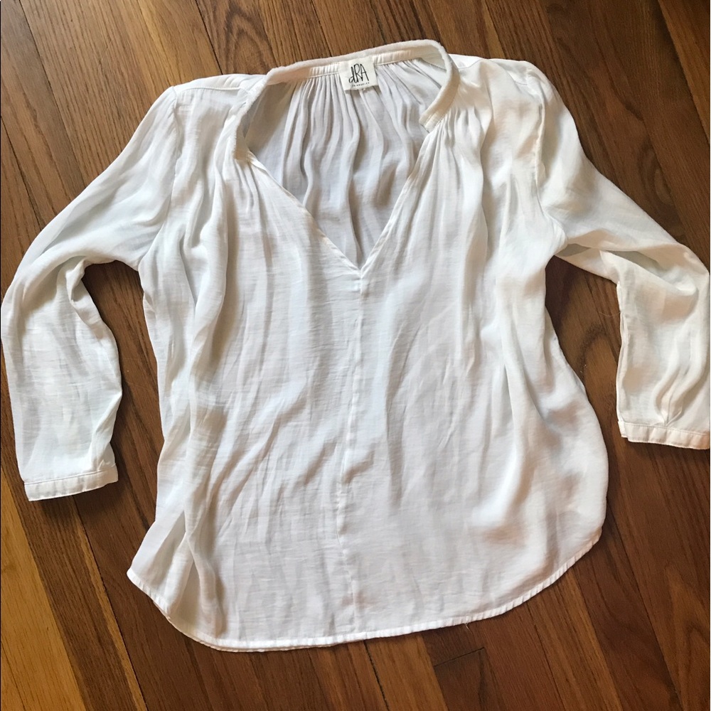 White polyester blouse