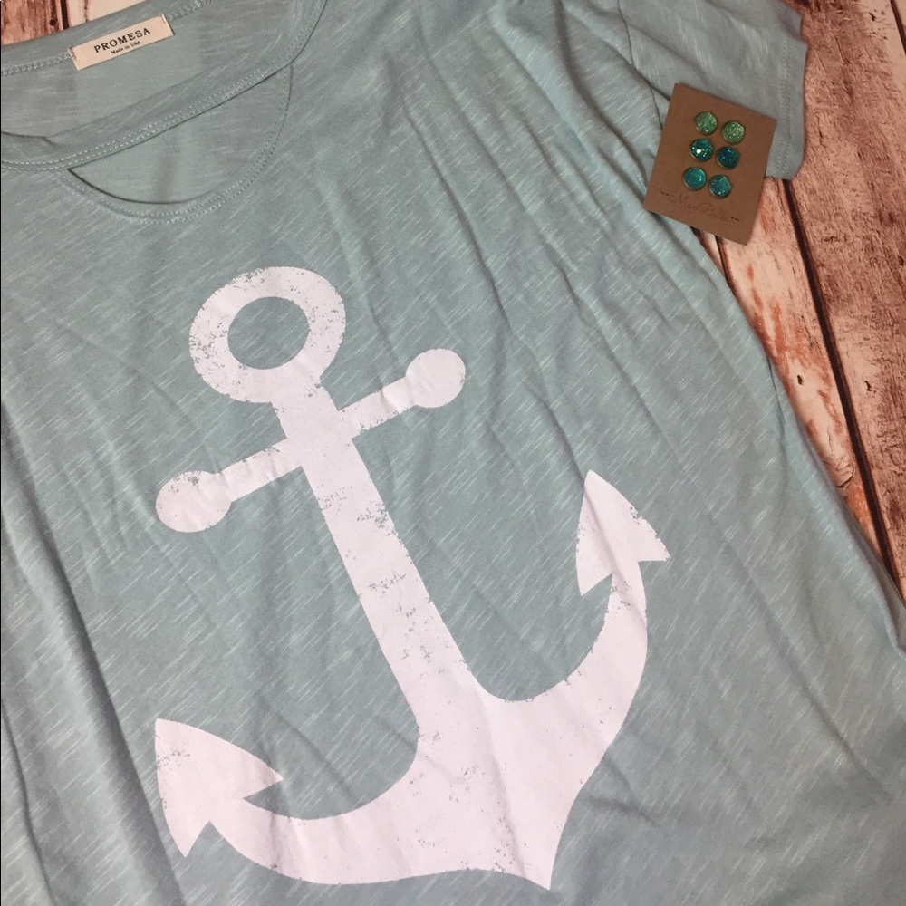 S-L/XL Mint anchor shirt - Picture 6 of 6