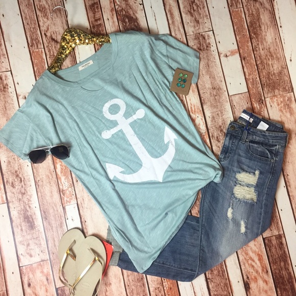 S-L/XL Mint anchor shirt - Picture 4 of 6