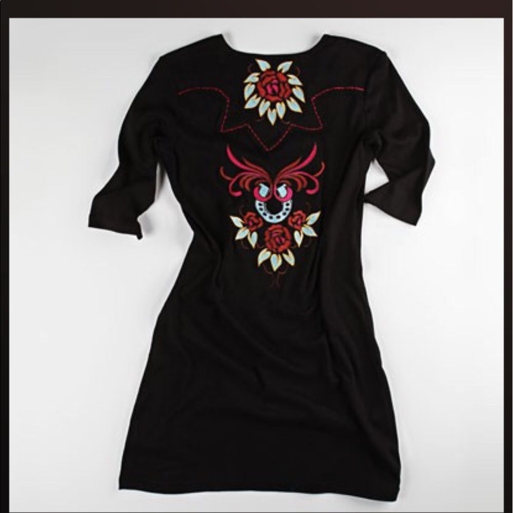 Rose Embroidery Dress M