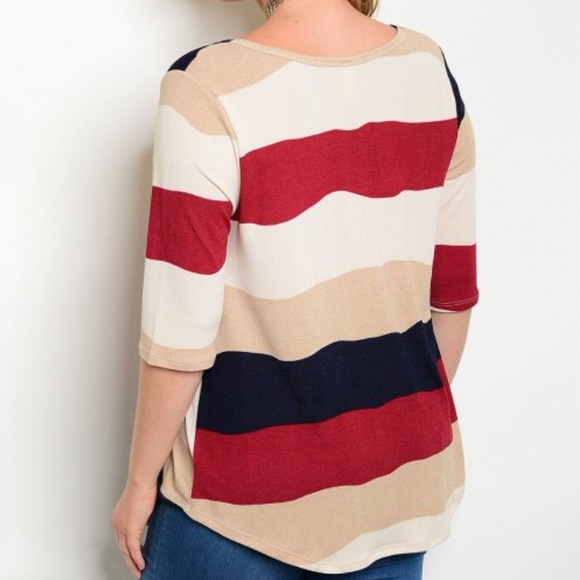 LAST! Color block Plus top - Picture 2 of 4