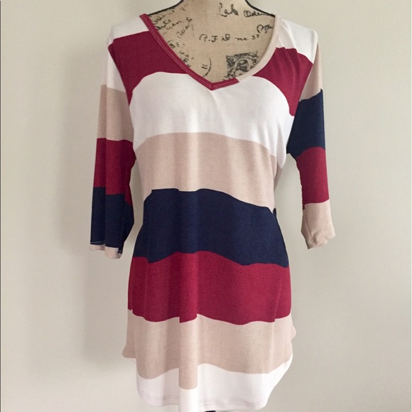 LAST! Color block Plus top - Picture 3 of 4