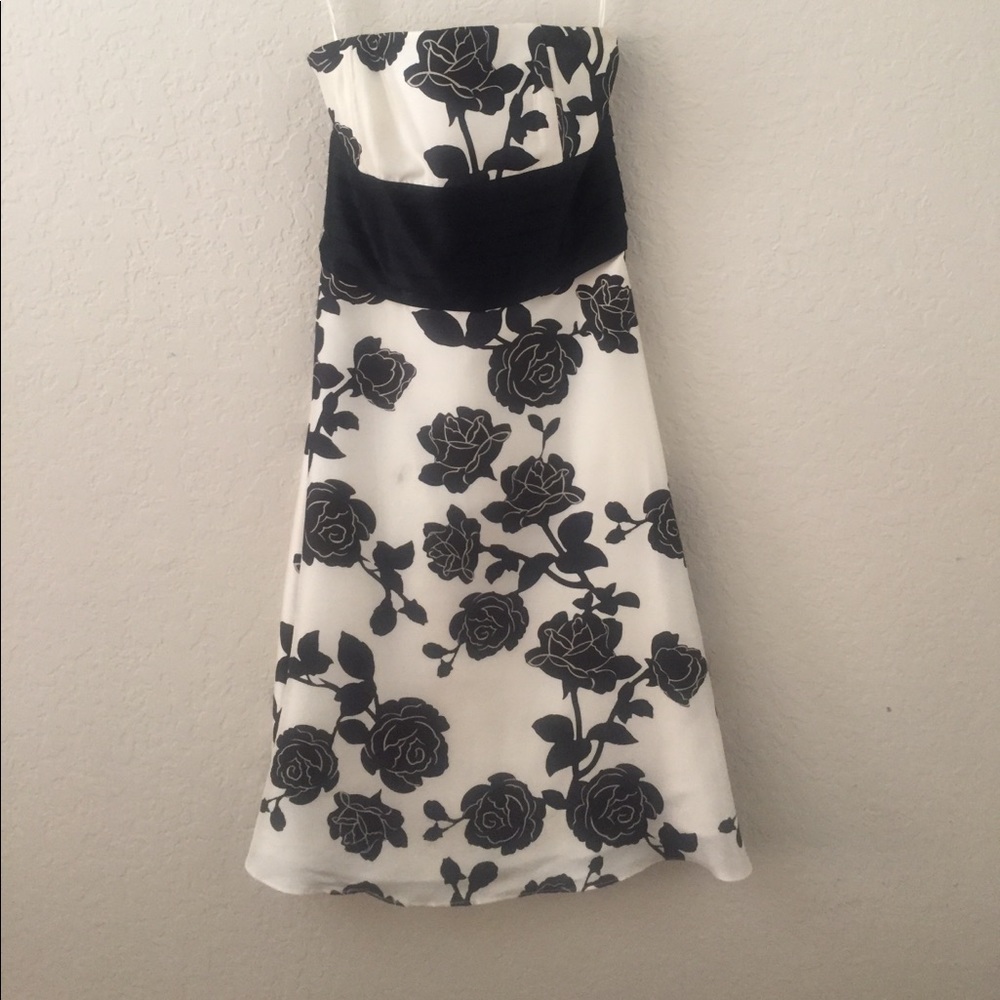 Floral satin dress