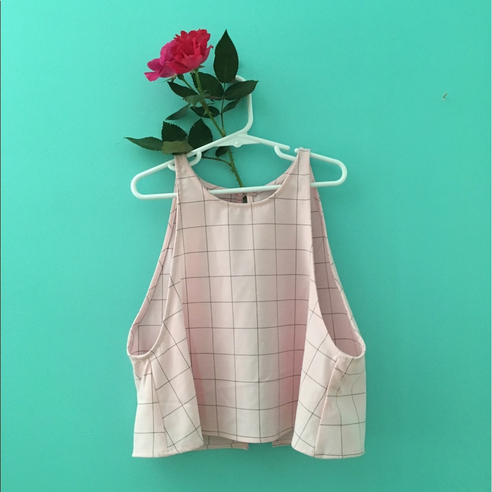 Checkered crop top