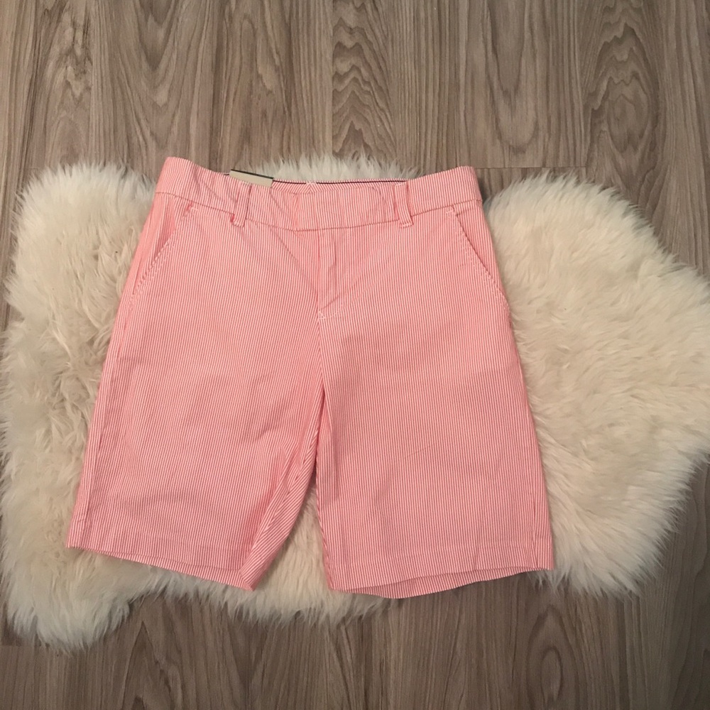 Tommy Hillfiger Pink and white striped shorts