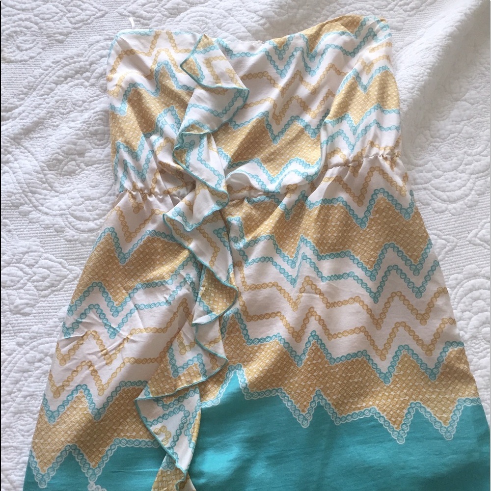 Strapless silk sun dress size small