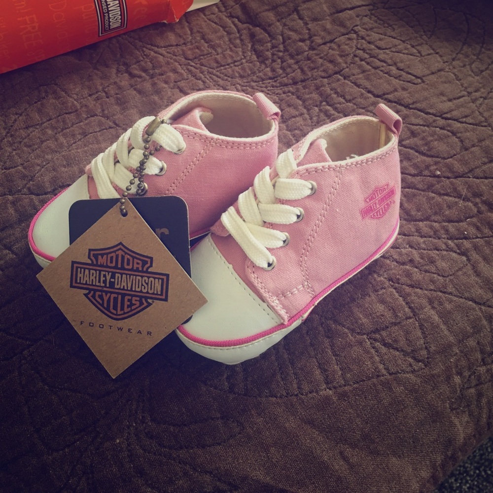Harley Davidson baby pink shoes!!!!