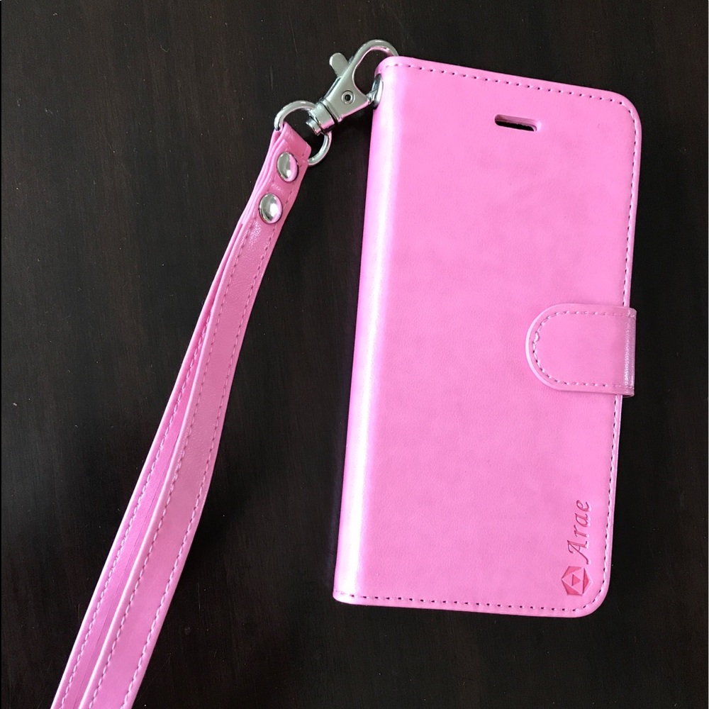 New Iphone 6 credit card wallet case in pink