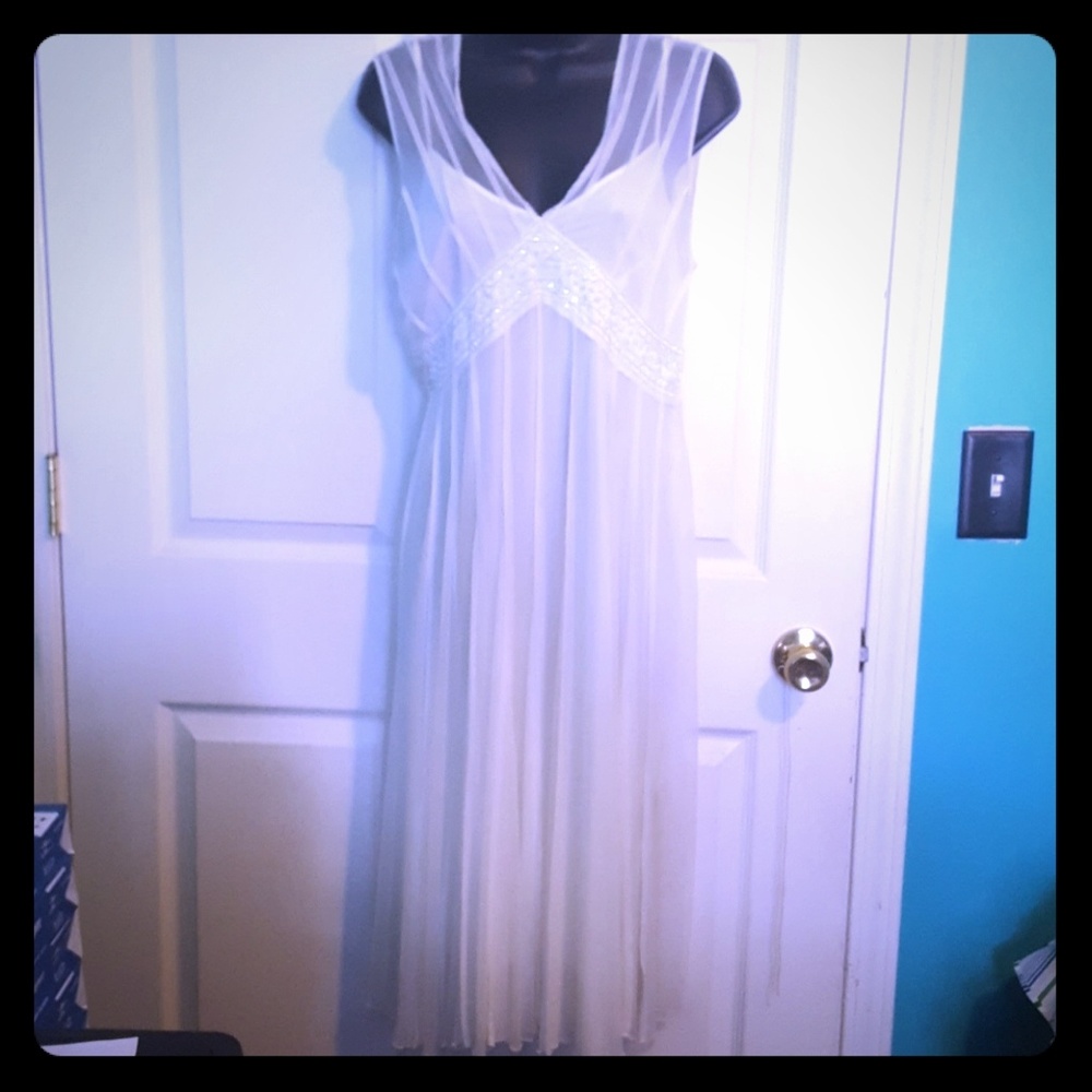 Empire Waist Beaded Party Dress