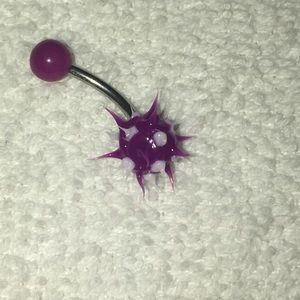 Fun and funky spiked belly ring.