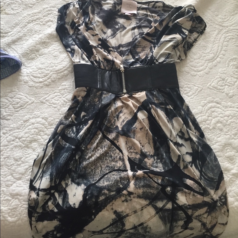 Couture black and white dress