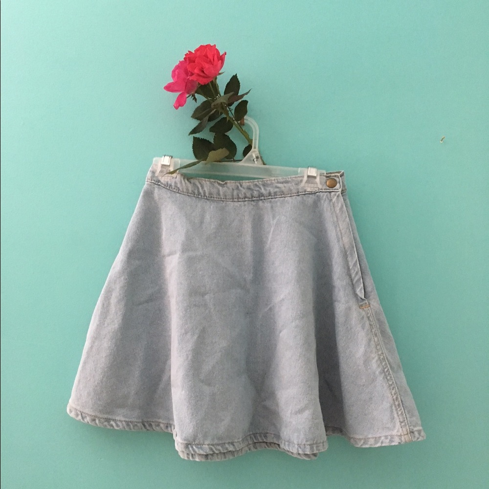 American apparel denim circle skirt