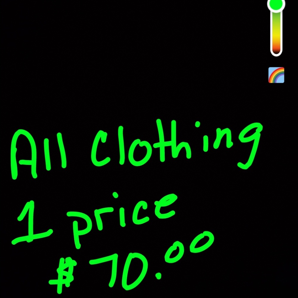 All clothing in closet