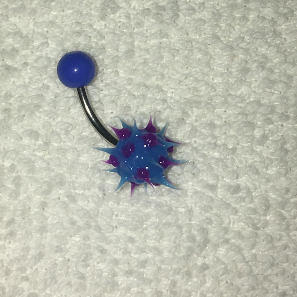 Fun and funky spiked belly ring.