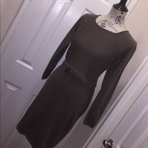 Sweater dress with zipper detail