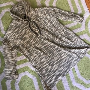 Marled Space dye cowl neck 3/4 slv top