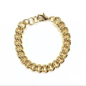 24k Gold Dipped Curb Link Bracelet