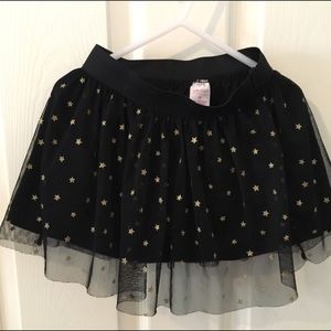 Black tutu skirt with gold stars