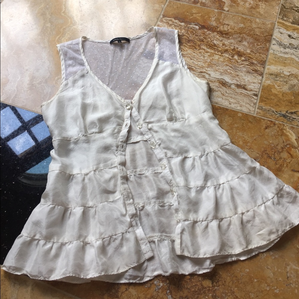 Nanette Lepore super soft lightweight ivory silk